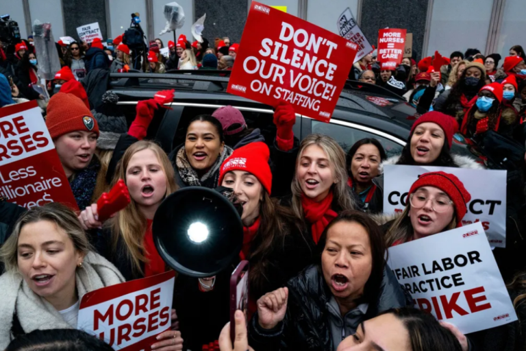 7000 NYC nurses on strike due to unfair labor practices