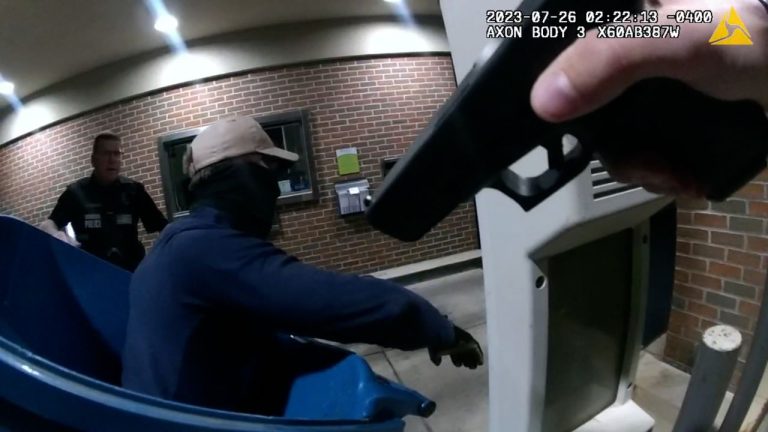 Bank Robber Caught Red-Handed After Dramatic Fall from Ceiling into Trash Bin