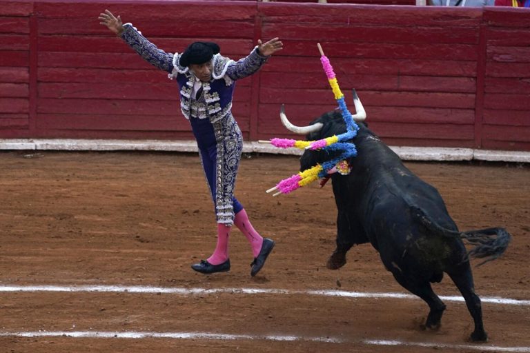 Bullfighting Returns to Mexico City’s Arena, Activists Protest Outside