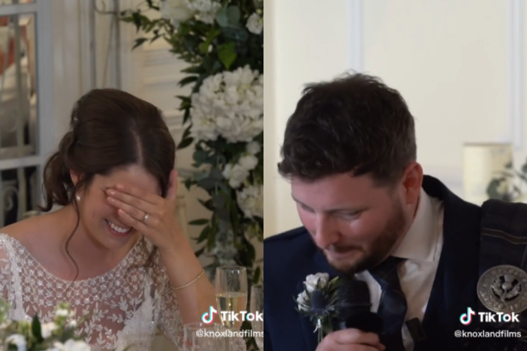 Groom calls out bride’s “shocking” secret in wedding toast that has gone viral