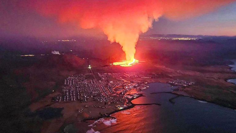 Lava Engulfs Homes in Icelandic Fishing Village Post Volcanic Eruption