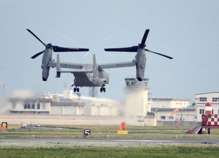 Osprey Aircraft, Carrying Six Individuals, Crashes into Sea Near Japan