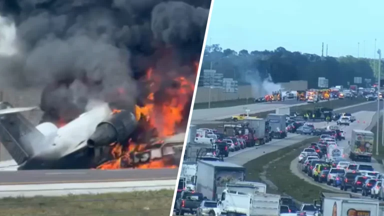 Small Plane Crashes Into Car On Florida Highway