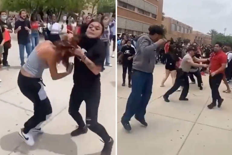 Brawl breaks out at Arizona high school after dad confronts son’s bullies