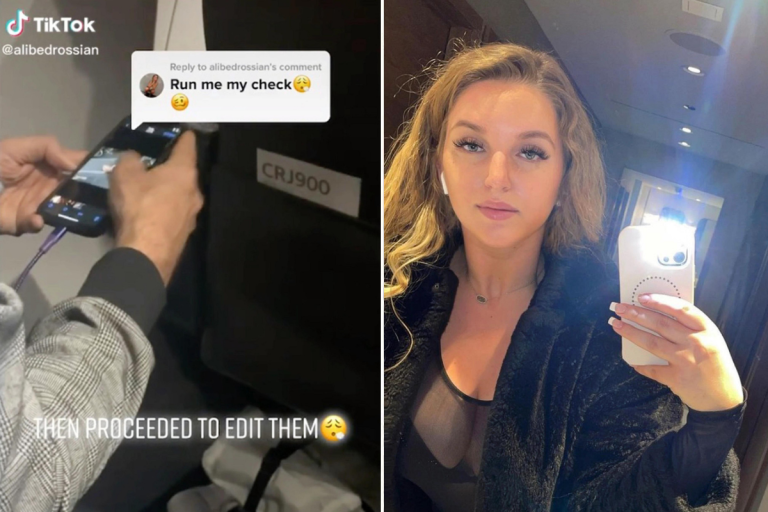 Woman catches man secretly take photos of her feet on airplane