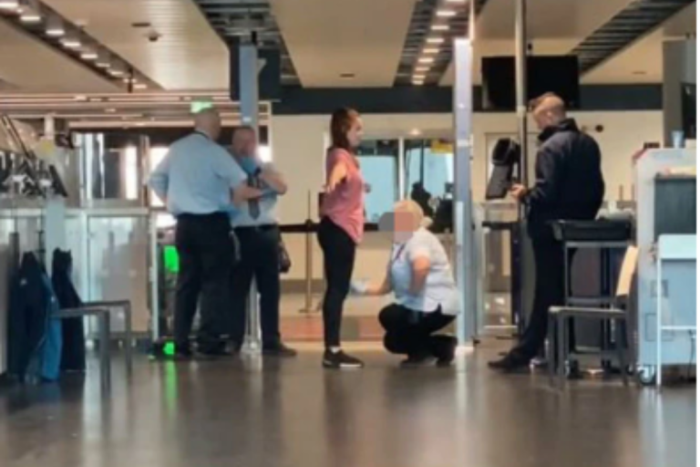 Woman gets stopped by airport security as thrift store purchased luggage tests positive for explosives