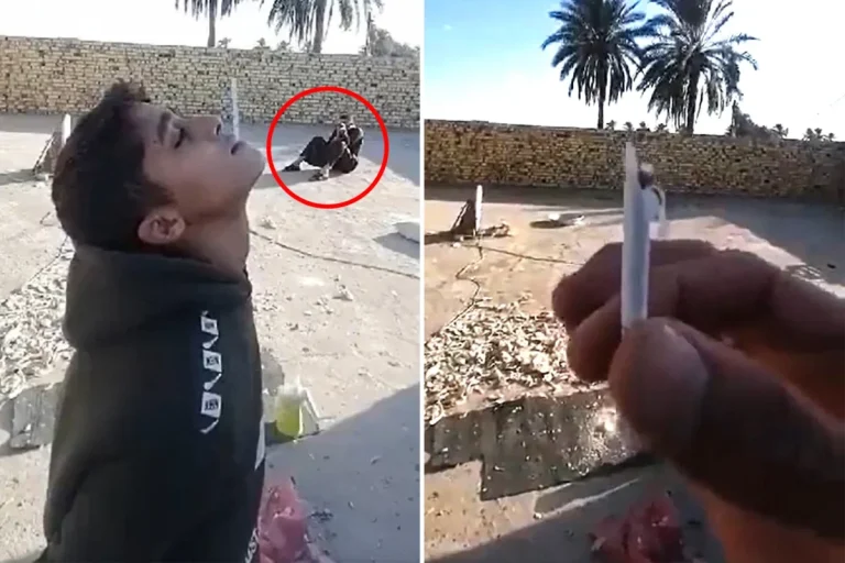 Dad criticized for shooting cigarette out of son’s mouth in viral video