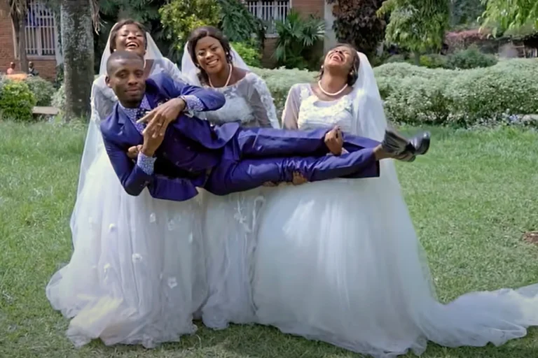 A Congolese Man Proved That Good Things Come in Threes as He Marries Triplets