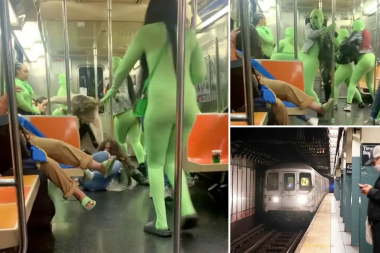 Group of six women in green leotards attack, rob two teens on NYC subway