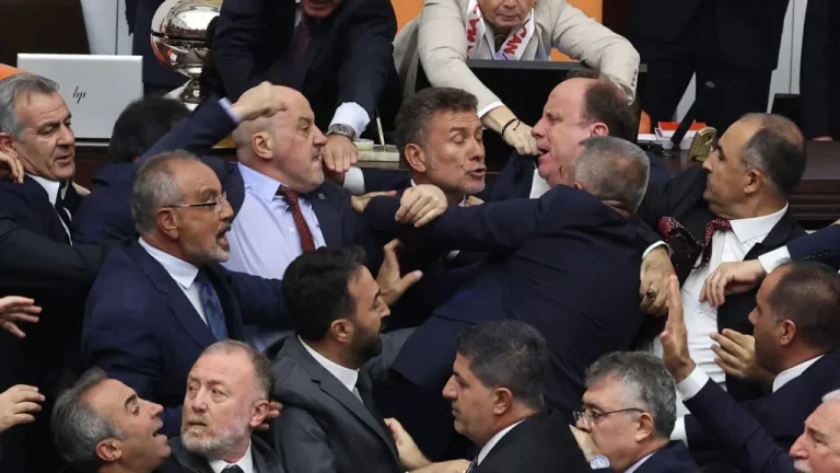 Turkish Parliament Erupts in Violent Brawl Over Jailed Opposition Deputy