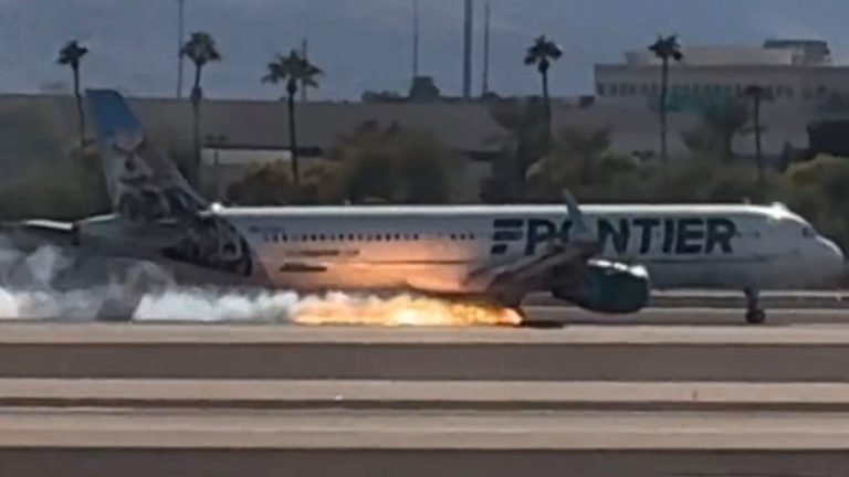 Frontier Airlines Jet Engulfed in Fire During Landing
