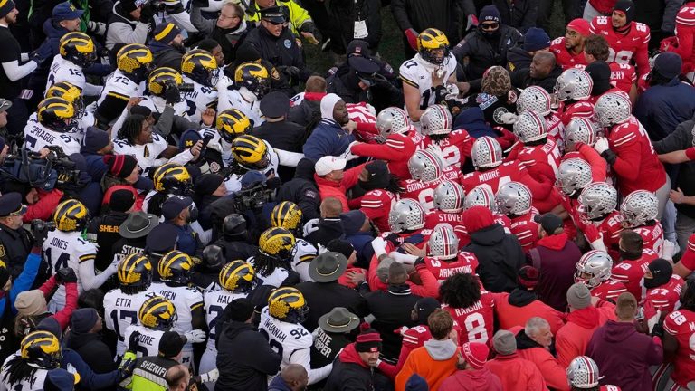 Brawl Erupts After Michigan Upsets Ohio State in 13-10 Victory